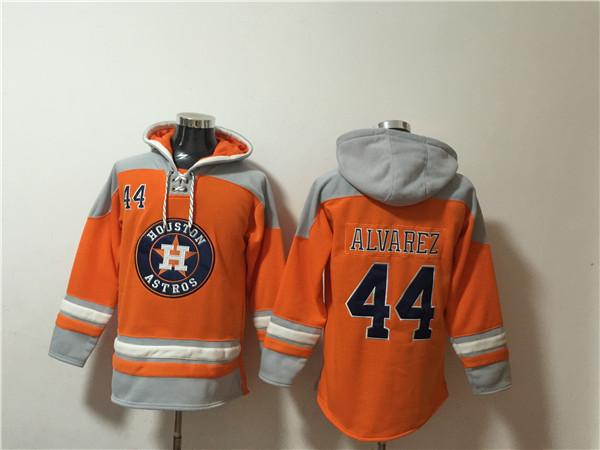 Men's Orange Houston Astros #44 Yordan Alvarez Ageless Must-Have Lace-Up Pullover Hoodie